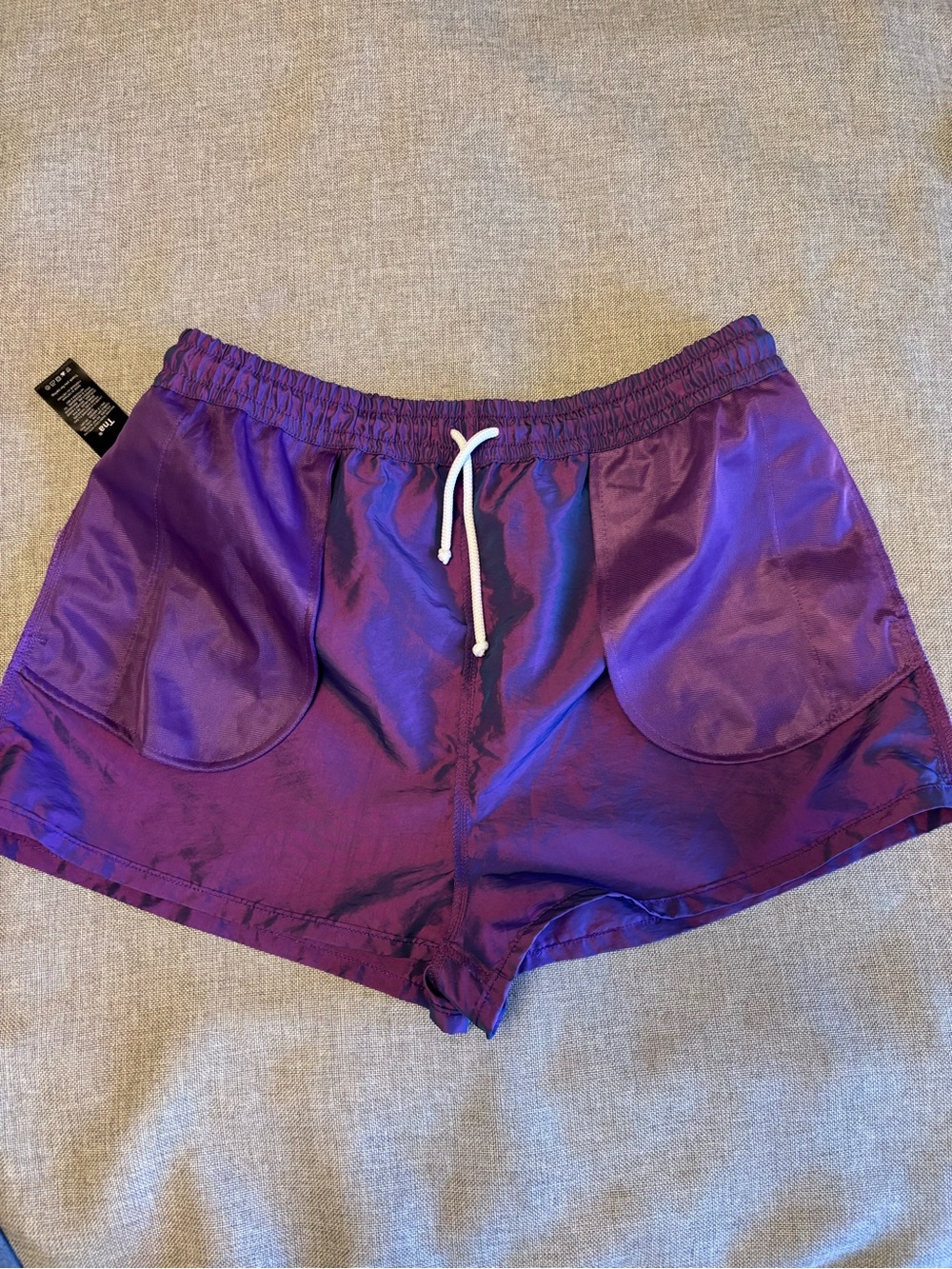 TNA Iridescent Purple Shorts, Sz M - Picture 7 of 11